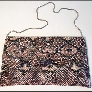 SOLD - Faux Snakeskin Evening Clutch